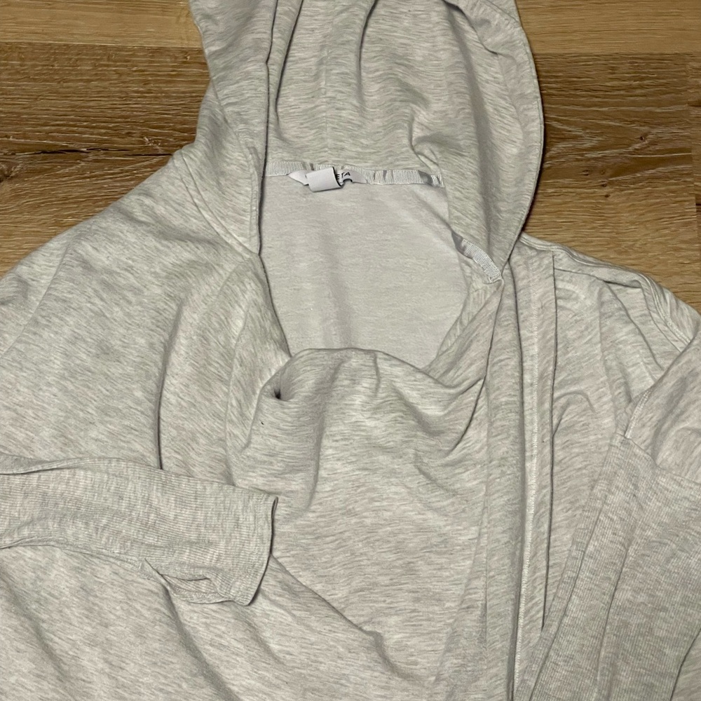 Athleta Light Gray Hoodie Sweatshirt